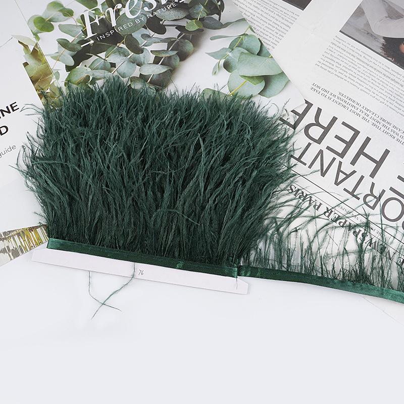 8-10Cm Ostrich Feather Wedding Dress Diy Performance Clothing Accessories Feather Tassel Including Webbing