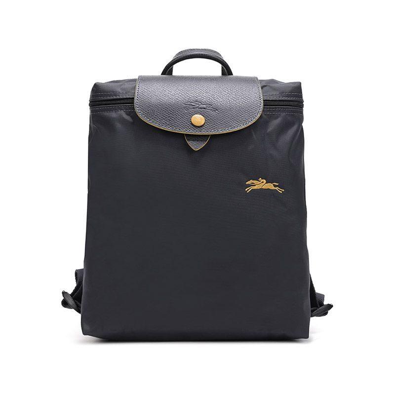 LONGCHAMP Le Pliage Club Polyamide Nylon With Canvas Backpack Mini Women's Metal Gray 1699619300