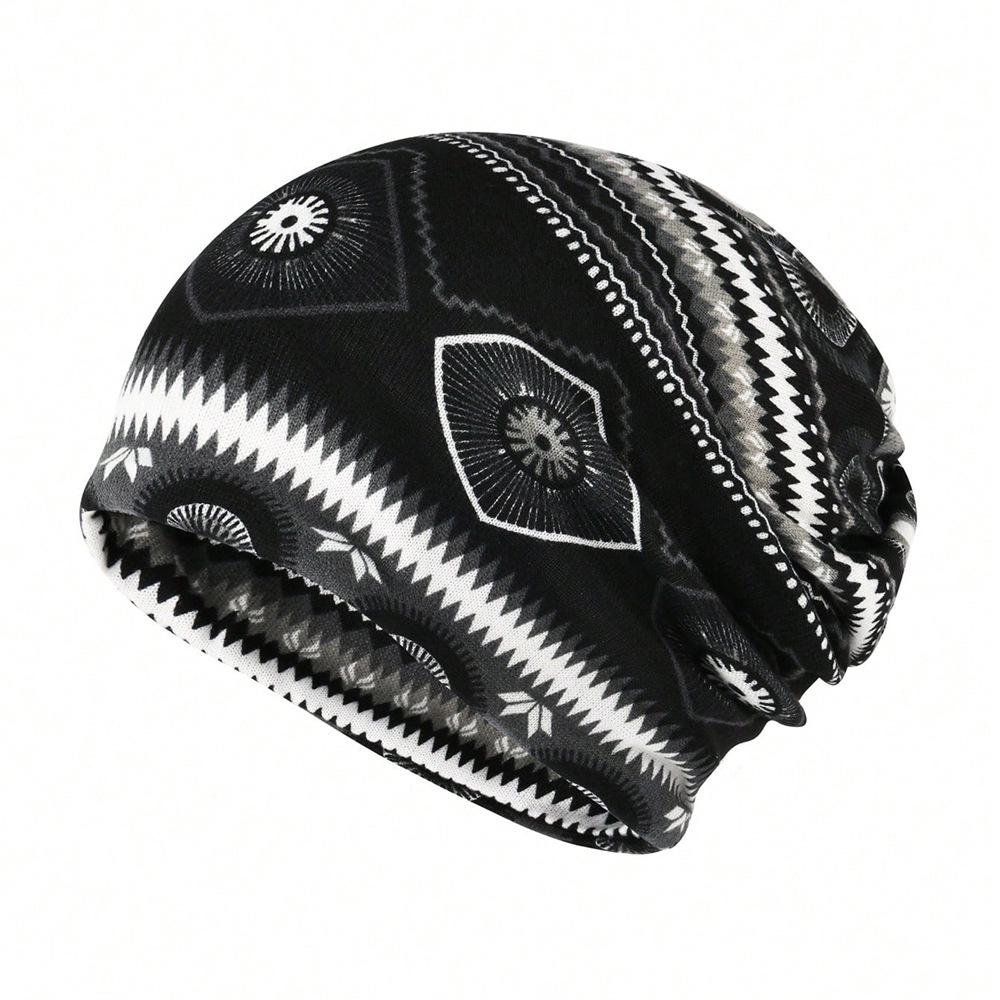 Winter Fleece-Lined Windproof Beanie: Multifunctional Cashmere Slouchy Hat for Outdoor Sports & Cycling