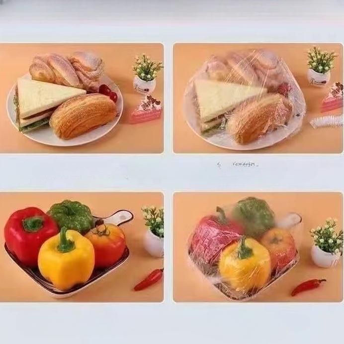 100PCS Disposable Fresh-keeping Kit Refrigerator Food Anti-odor Food Grade PE Plastic Wrap Wrap Bag