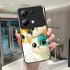 Красивый Цветок Милые Кошки Чехол Для Xiaomi Poco M6 Pro 4G / Poco M7 Pro 5G Закаленное Стекло Чехол Для Телефона Защитная Крышка Жесткий Корпус