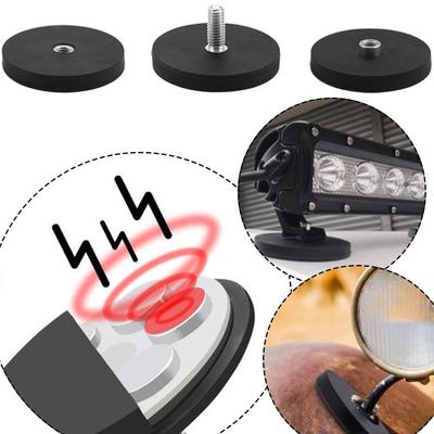 D88mm резиновый магнит M6/M8 с плоским основанием и присоской, устойчивый к царапинам магнит, прочное магнитное резиновое основание, неодим