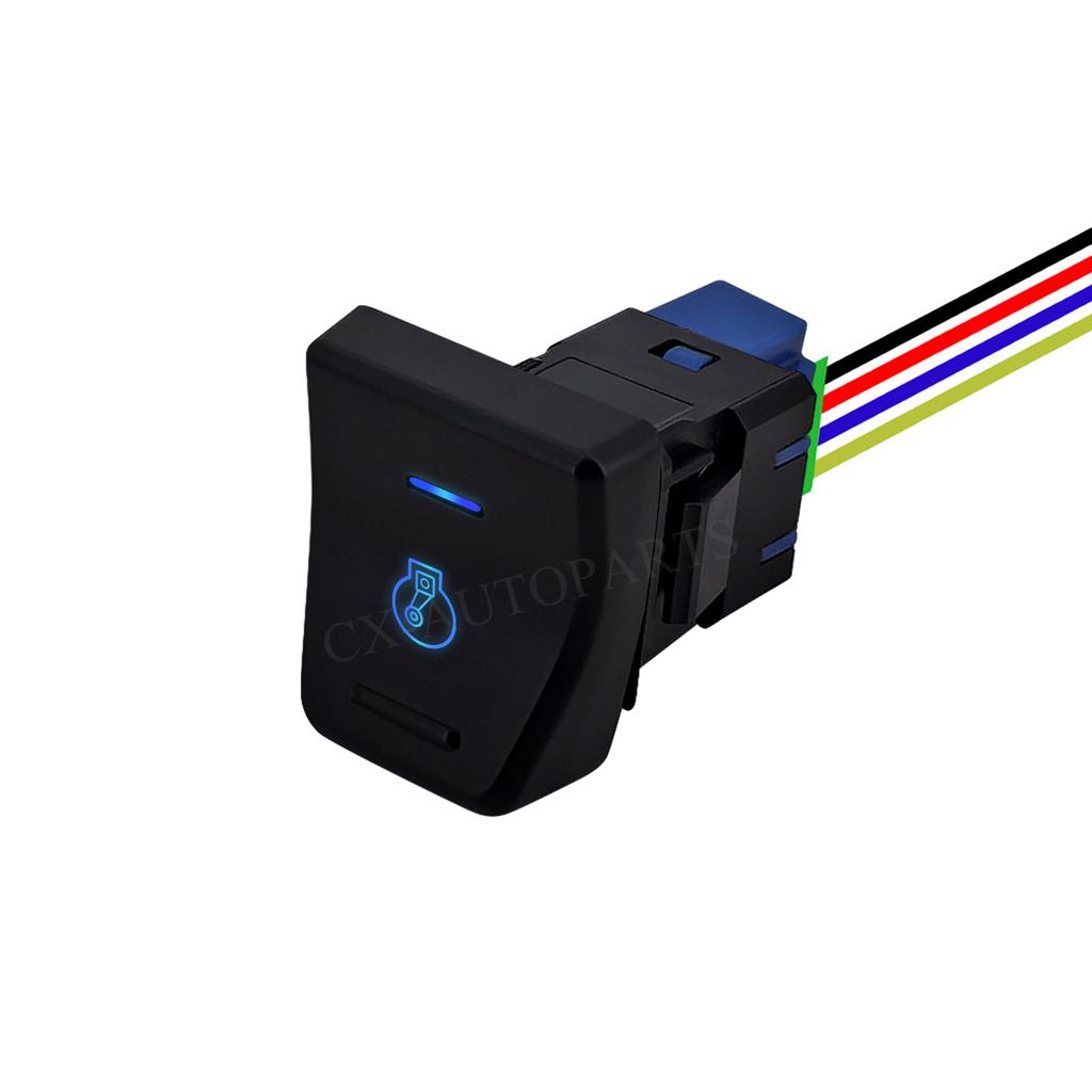 Blue LED Push Switch Interior Light Camera Power ON OFF for Toyota Wilanda RAV4 XA50 2020-2022 Dash Center Console Accessories
