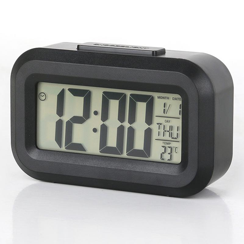 Многофункциональный цифровой будильник с электронным цифровым экраном, настольные часы с дисплеем даты и температуры с ночной подсветкой
