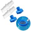 Комплект адаптеров для шланга бассейна Простые в использовании шланговые фитинги Адаптер для бассейна Пластиковая текстура Подходит для пылесоса для бассейна