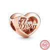 Оригинальный браслет-шарм Pantaro Authentic Fit DIY с цирконом из стерлинговой меди 925 пробы, ажурный, в форме сердца, «Бесконечная любовь», для мамы, с изысканными бусинами