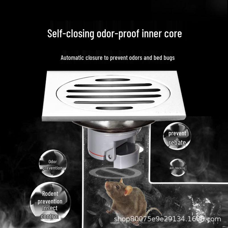 Нержавеющий стальной душевой напольный слив - Дезодорирующий, с защитой от обратного потока, Защита от насекомых для ванной комнаты и прачечной