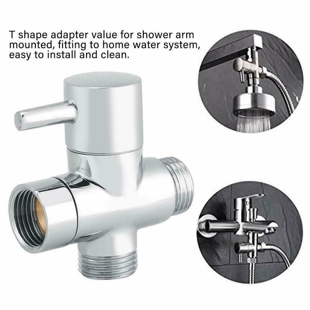 G1/2in 3-ходовой латунный распределительный клапан Т-образный адаптер-переходник хромированный для насадки для душа