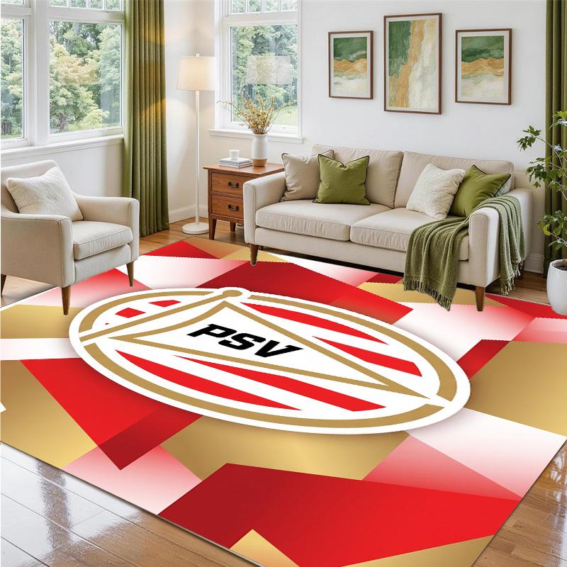 PSV Eindhoven FC Design Crystal Velvet Rug Soft Decorative Mat for Bedroom Entrance
