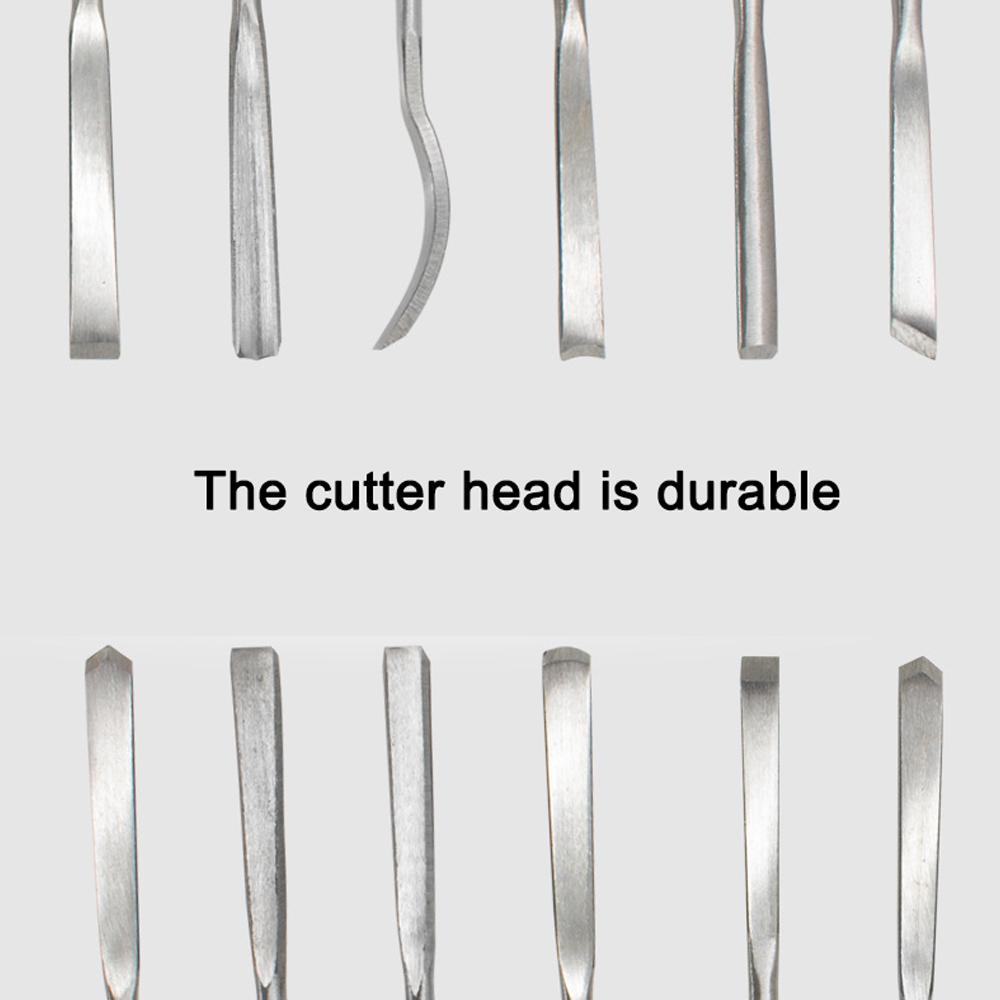 12 шт. набор деревообрабатывающих резцов, набор инструментов для резьбы по дереву DIY, набор многофункциональных бытовых инструментов