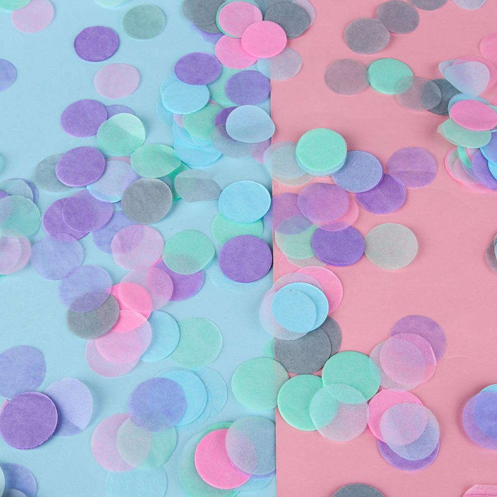 Decor Wedding Pink Dots Mixed Colors Party Decorations Filling Balloons Confetti Tissue Paper Round