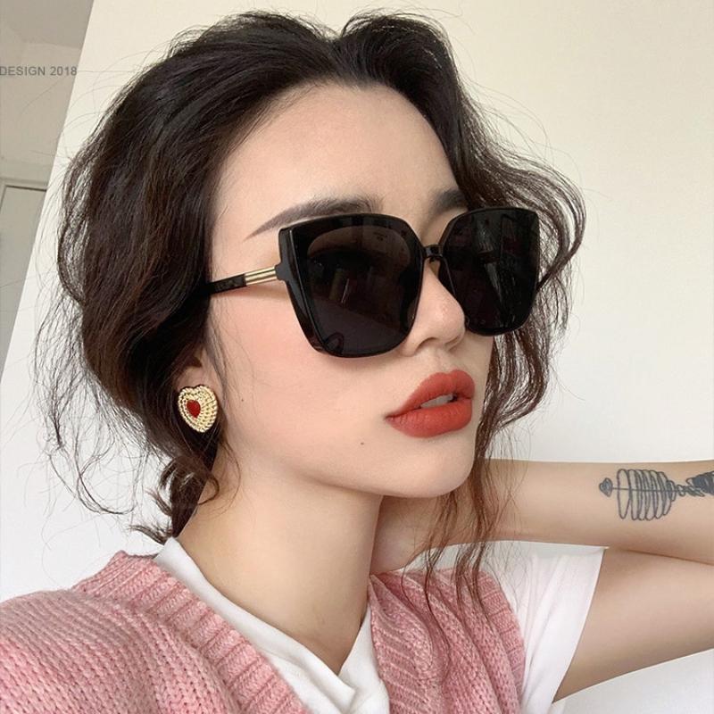 Cat Eye Women Sunglasses Vintage Designer Black Big Frame Cool Sexy Female Sun Glasses Fashion