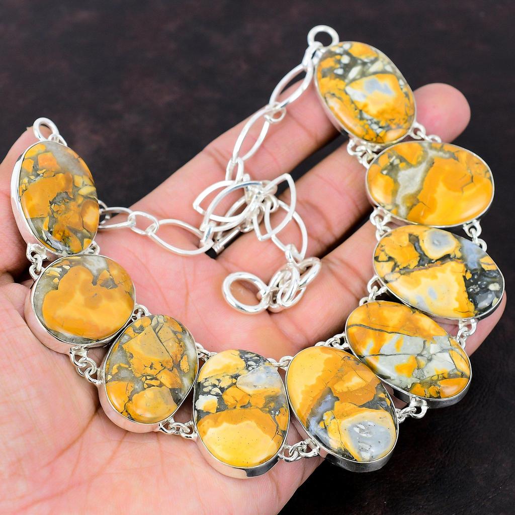 Ожерелье из яшмы Малигано Ожерелье с драгоценными камнями Ожерелье из стерлингового серебра 925 пробы Регулируемое ожерелье-цепочка Ожерелье ручной работы Серебряные украшения для подарка