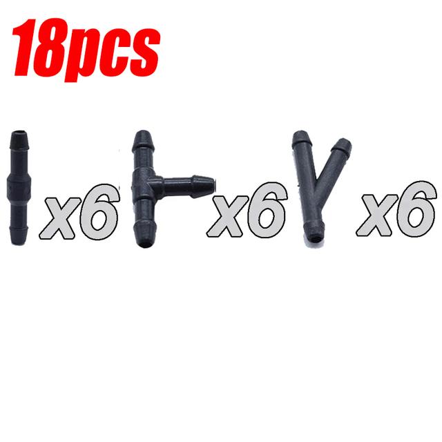 Соединитель для омывателя лобового стекла автомобиля, тройник, прямой, тройник, Y-образный, воздушный, топливный, водяной, бензиновый, шланг форсунки стеклоочистителя, белый