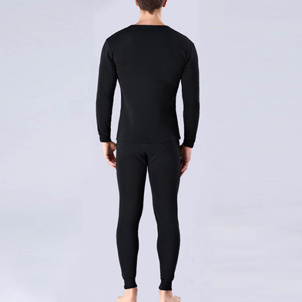 Мужской зимний термокомплект из хлопка с флисовой подкладкой (верх и низ)