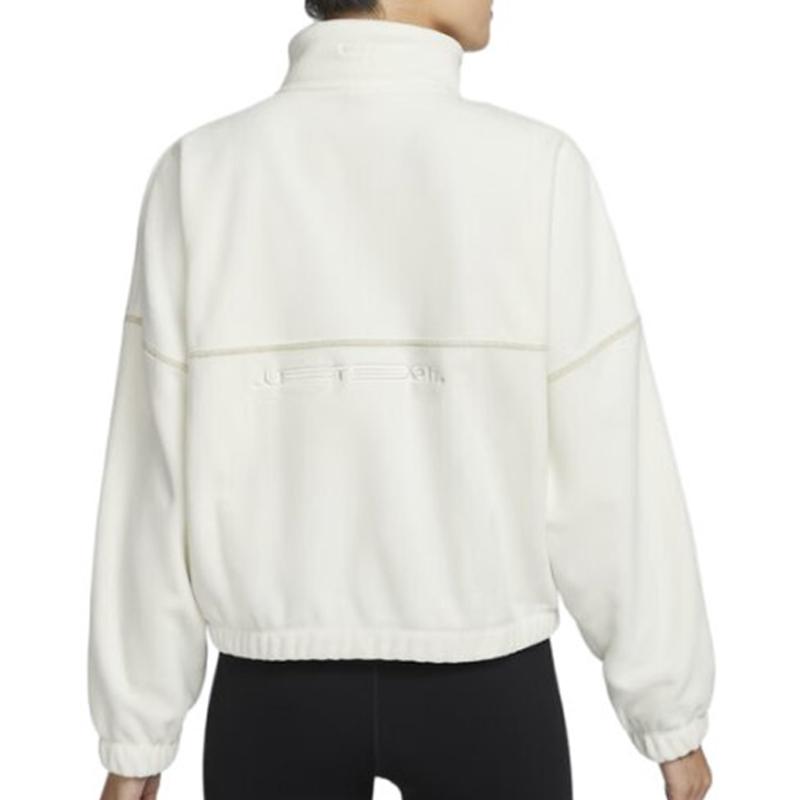 Nike Sweatshirts Women's White Stand Collar Moderate Other HV8465-133