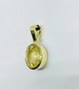 Natural Certified Yellow Sapphire/Pukhraj Astrological Gemstone Pendant 925