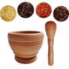 Garlic Crusher Kitchen Muddler AntiSlip Base Multifunction Spice Grinding Set Guacamole Bowl for