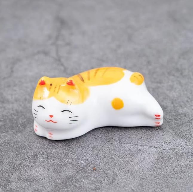 AEOLK Cat Chopstick Lucky Chopstick Cat Chopstick Cute Perfect for Family Dining Living Room Rest, Cat, Rest, Pillow, Ceramic, Decoration, Izakaya,