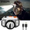 Mini Small Headlamp Outdoor Night Fishing Mining Light Led Headwear Torch Waterproof USB Rechargeable Strong Light Headlamp