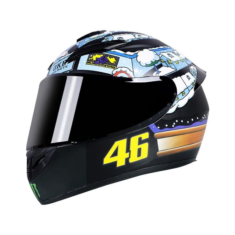 Full Face Motorcycle Helmet Men Women All Season ABS Safety With Bluetooth Compatibility