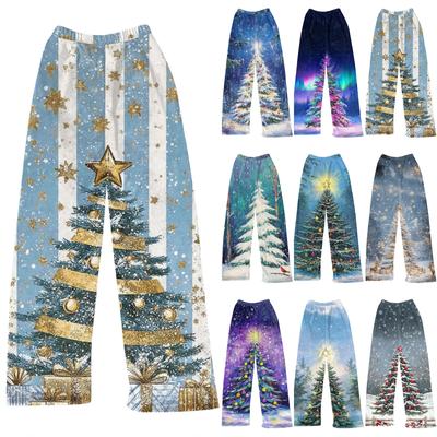 Женские зимние клетчатые брюки, длинные брюки, спортивные брюки