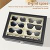 8-Slots PU Leather Glasses Tray Sunglasses Display Case Myopia Eyeglass Organizer Box Men Sunglasses Women Jewelry Display Box