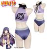 Hyuga Hinata Naruto Cosplay Costume Swimwear Comiccon Halloween Party Up Dress