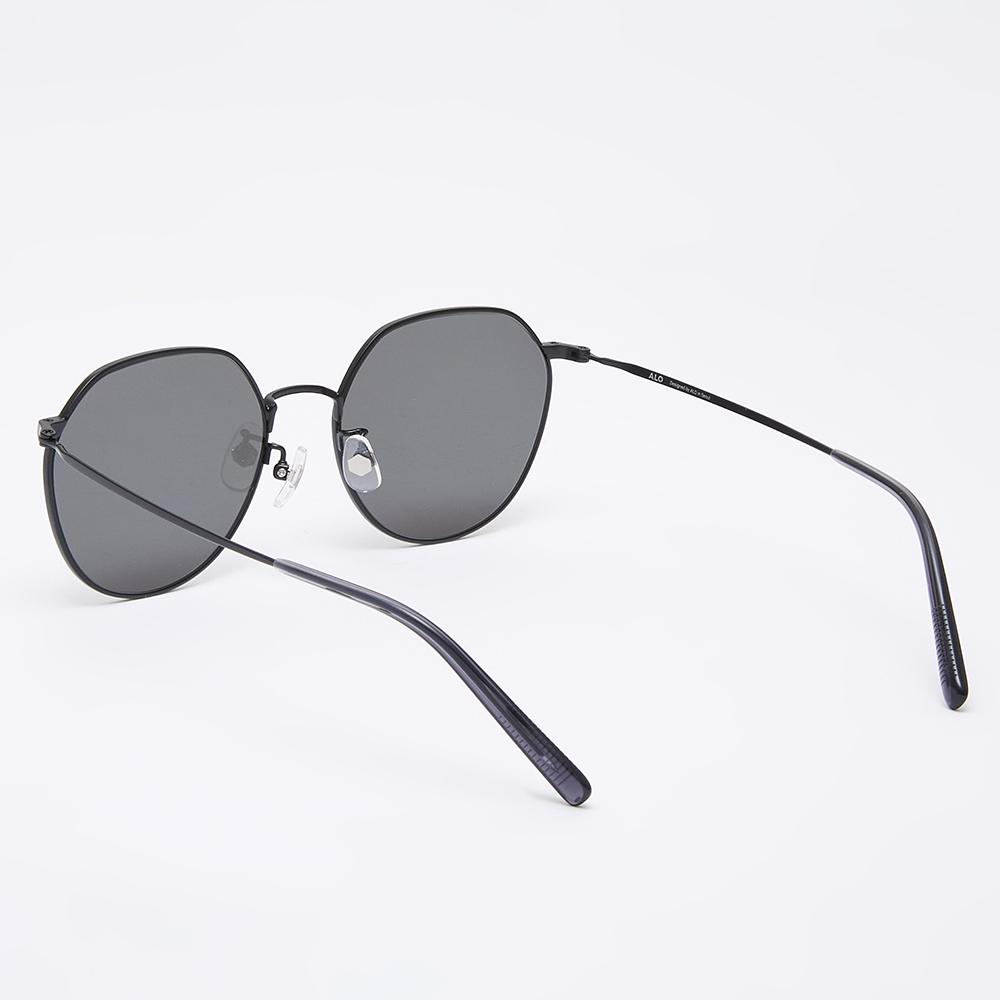 Alloaiweeo [Air Titanium] Al2501 0909M Air Titanium Панто Черные Солнцезащитные Очки