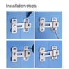 Stainless Steel Door Hasp Safety Buckle Latch Sliding Pet Cage Door Lock Security Hardware With Screws Window Cabinet Home Latch