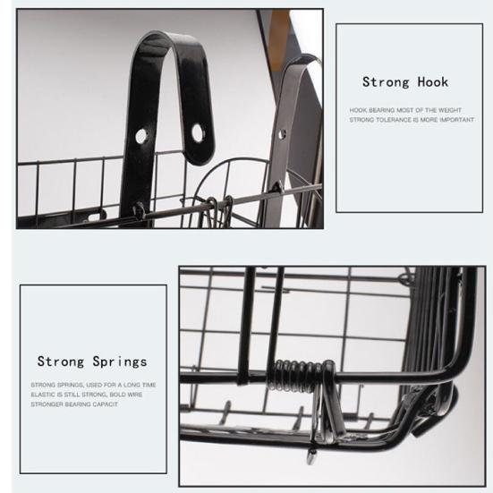 Контейнер для хранения Складной дизайн Экономия места Безопасная корзина для складного велосипеда и горного велосипеда