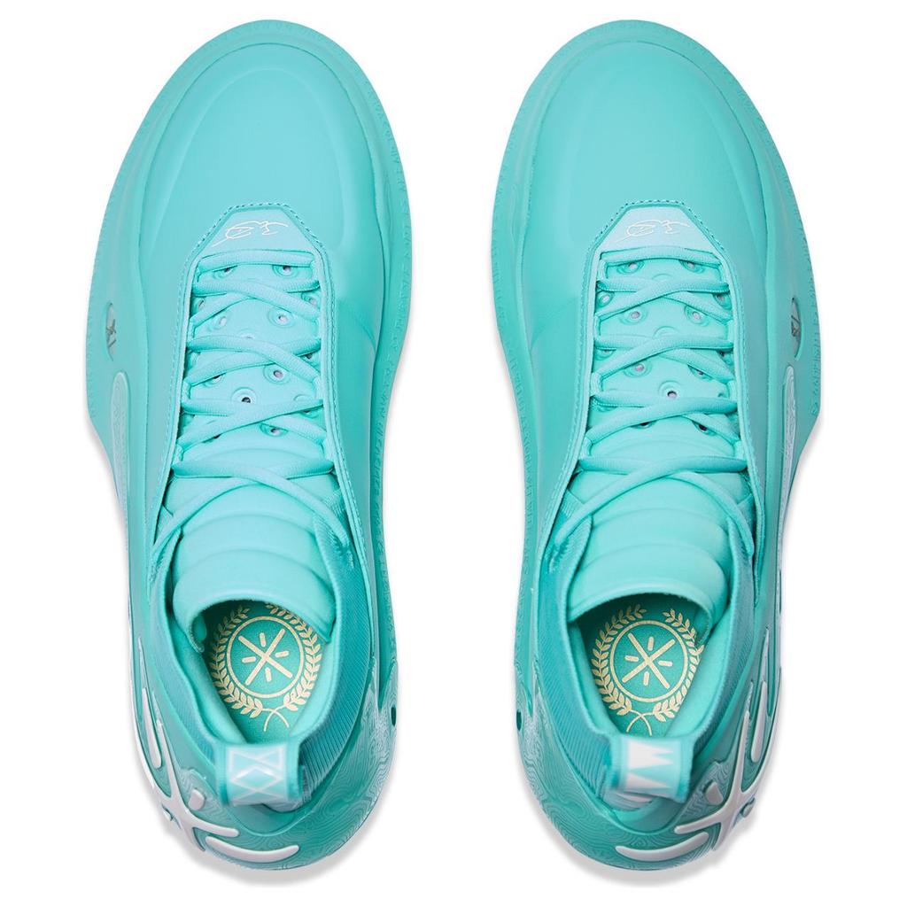 Li Ning Wow11 Амортизирующие износостойкие легкие упругие низкие баскетбольные кроссовки мужские попугайно-зеленые ABAU049-14