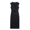 Kaslead New Women clothes Western Style Pin Decoration V-neck Sleeveless Midi Dress 3644181 251
