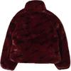 Nike Womens Printed Faux Fur Jacket (Asia Sizing) Burgundy Crush Women Streetwear DQ6843-652