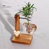 Стеклянная ваза для размножения растений, ваза для луковиц любви с деревянной рамой, настольная станция для размножения растений на гидропонике, черенки цветов для домашнего офиса
