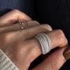 PONYKISS Минималистичные круглые кольца из стерлингового серебра с линейным дизайном для женщин, модные, с открытым контуром, тонкие геометрические аксессуары