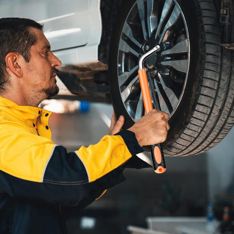 Выдвижной телескопический баллонный ключ Универсальный автомобильный ключ для шин Инструмент для снятия L-образный изогнутый стержень Гаечный ключ Автомобильные инструменты
