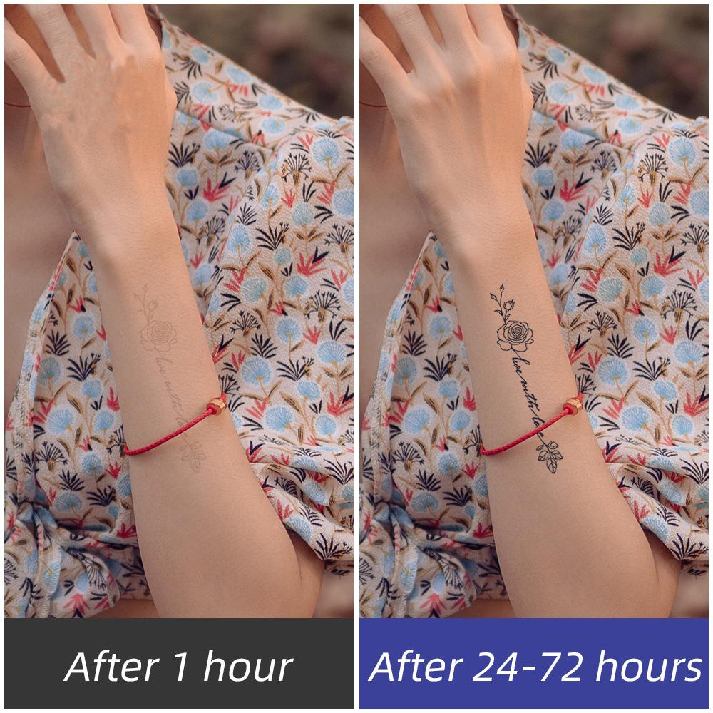 1 лист, полупостоянные реалистичные водонепроницаемые и съемные татуировки в виде трав, женские татуировки на спине, долговечные