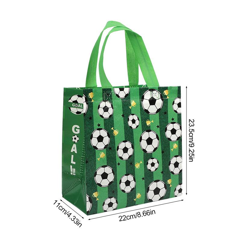 5/10Pcs Soccer Gift Bags Non-Woven Football Shopping Tote Bag Kids Boy Sport Theme Birthday Party Favors for Guest Candy Packing