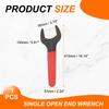uxcell 95mm Single 15 Degree Offset Small Flat Head Blackening Wrench with Red Suitable for Auto Repair and Furniture Assembly Open-End Wrench,