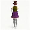 Alice In Wonderland Cosplay Costume Mad Hatter Dress Set Halloween Party Outfit Women