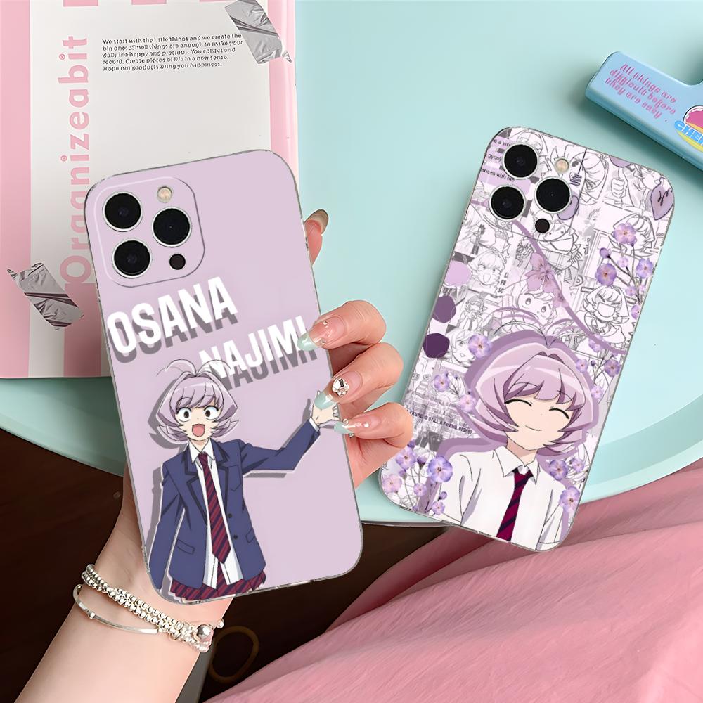 Аниме Наджими Осана Чехол для мобильного телефона для iPhone 17 16 15 14 13 12 11 X XR XS Air Pro Max Plus Mini Прозрачный Цветной Чехол Красивый