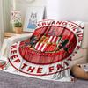 1PC Sunderland Association Football Club Patterned Flannel Blanket Suitable For All Seasons for Home Decor Warmth and Comfort Gifts Holiday Present