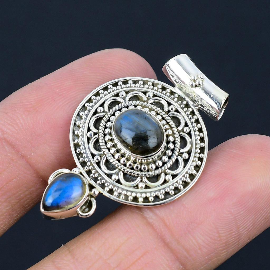 Подвеска из натурального лабрадорита, серебро 925 пробы, подвеска ручной работы из окисленной слезы, подарок на день святого Валентина для близких