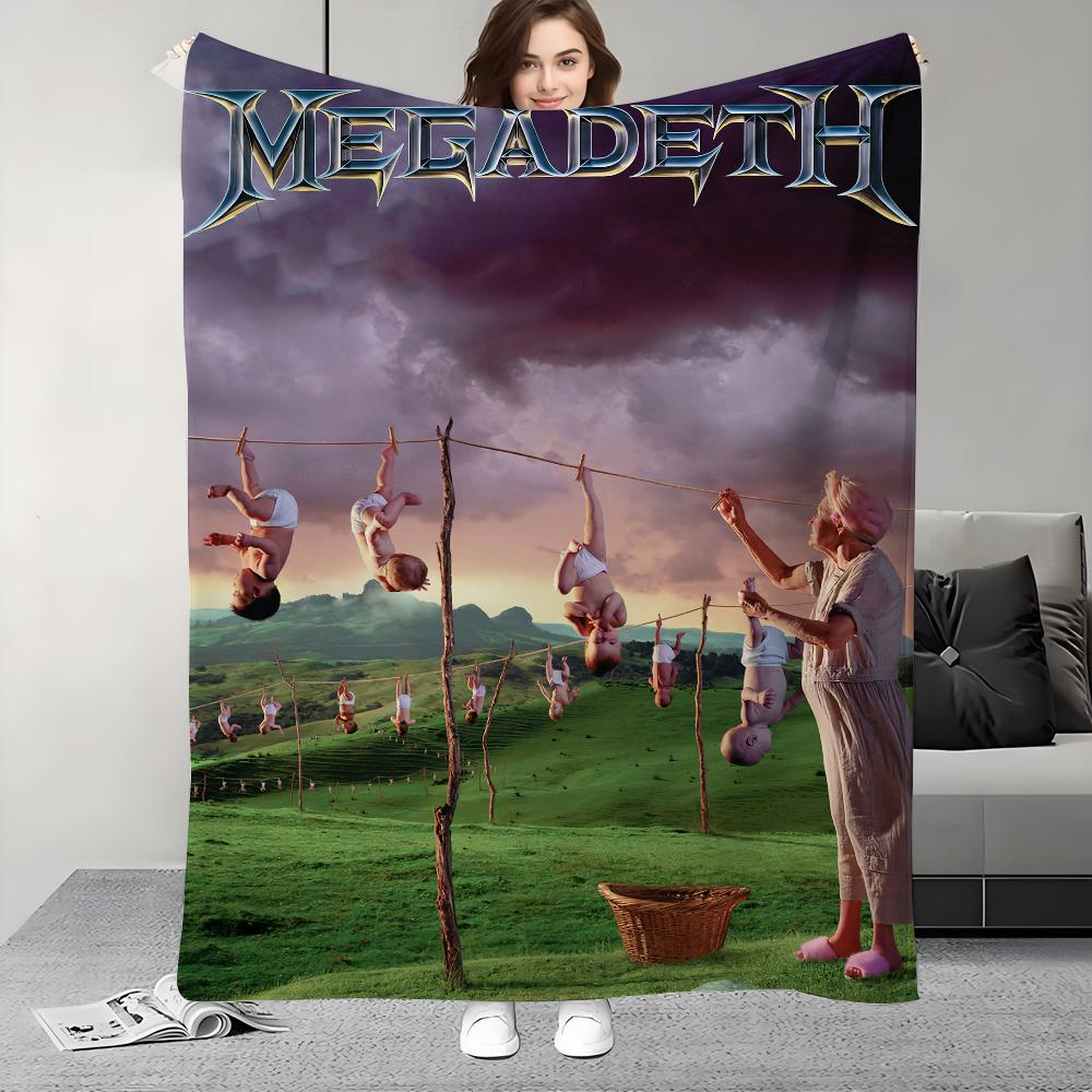 Плед M-Megadeth-S Мягкий и приятный для кожи Для дивана Кровати Дневного сна Покрывало Всесезонное Одеяло