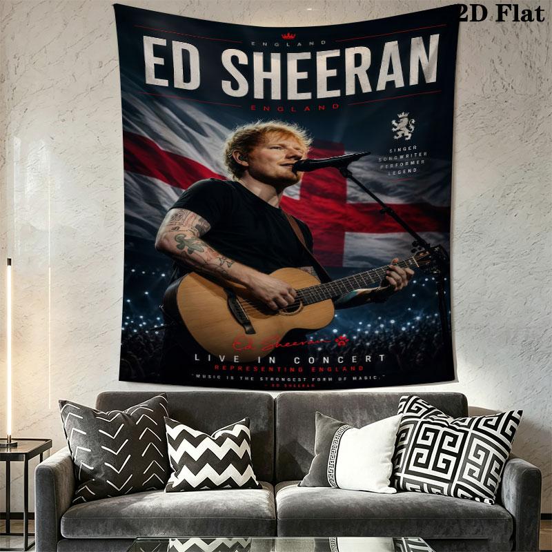 Ed Sheeran Wall Tapestry Aesthetic Wall Hanging Printed Fabric Blanket Decorative Tapestries for Bedroom Living Room Home Decor