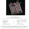 925 Sterling Silver Jewelry Set Purple Zircon Women Necklace Earrings Ring Birthday Party Wedding Jewelry Set Gift