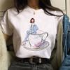 Летние женские футболки Urban Girl Plus Size с круглым вырезом и принтом в виде мультфильма из хлопка с короткими рукавами