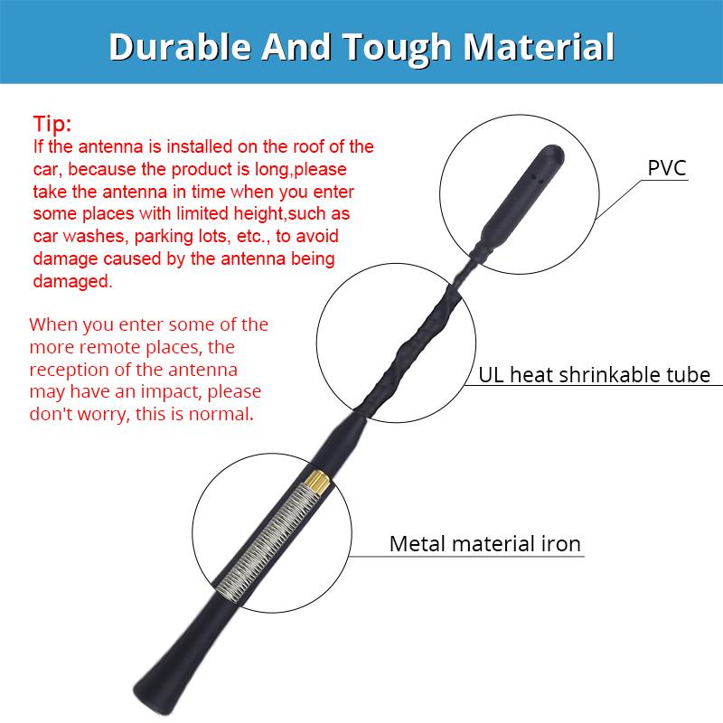 9/11/16 Inch Universal Stereo Radio FM AM Signal Aerial Amplified Antenna Mast Whip For VW Toyota Car Roof Mount Mast Antenna