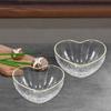 Heart Shaped Clear Serving Dish Love Heart Candy Trays Modern Glass Heart Bowl  Snack